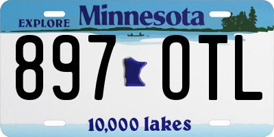 MN license plate 897OTL