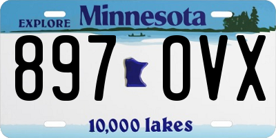 MN license plate 897OVX