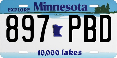 MN license plate 897PBD