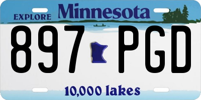 MN license plate 897PGD