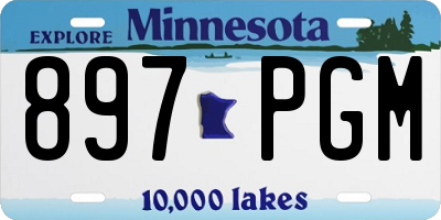 MN license plate 897PGM