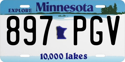 MN license plate 897PGV