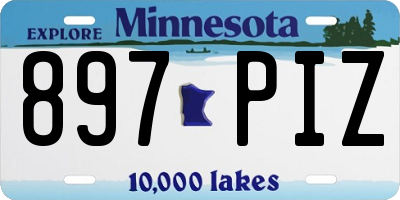 MN license plate 897PIZ