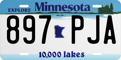 MN license plate 897PJA