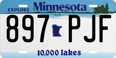 MN license plate 897PJF