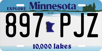 MN license plate 897PJZ