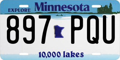 MN license plate 897PQU