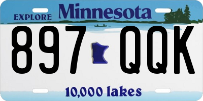 MN license plate 897QQK