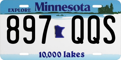 MN license plate 897QQS