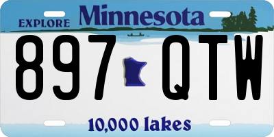 MN license plate 897QTW