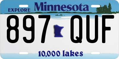 MN license plate 897QUF