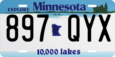 MN license plate 897QYX