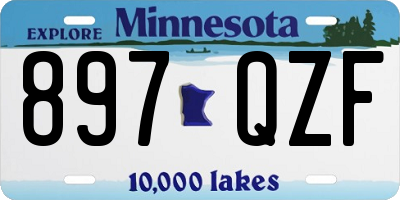MN license plate 897QZF