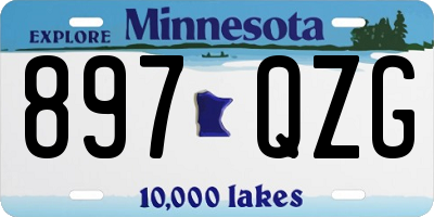 MN license plate 897QZG