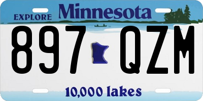 MN license plate 897QZM