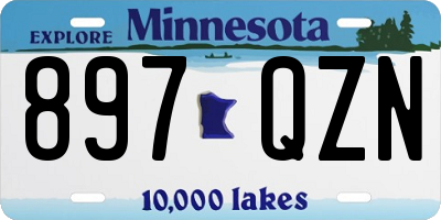 MN license plate 897QZN