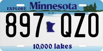 MN license plate 897QZO