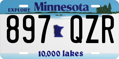 MN license plate 897QZR