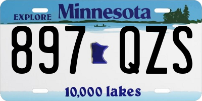 MN license plate 897QZS