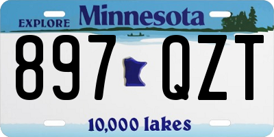 MN license plate 897QZT