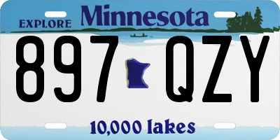 MN license plate 897QZY