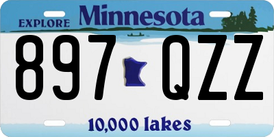 MN license plate 897QZZ