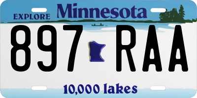 MN license plate 897RAA