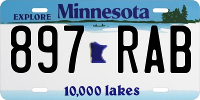 MN license plate 897RAB