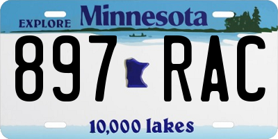 MN license plate 897RAC