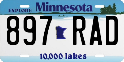 MN license plate 897RAD