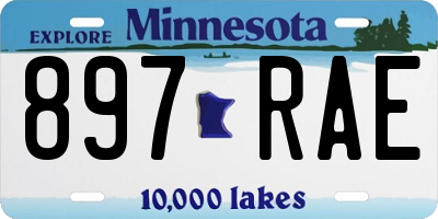 MN license plate 897RAE