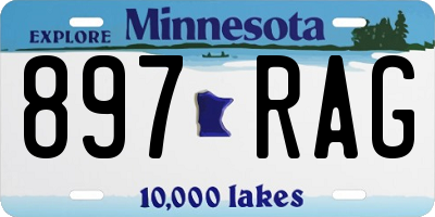 MN license plate 897RAG