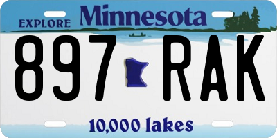 MN license plate 897RAK