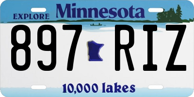 MN license plate 897RIZ