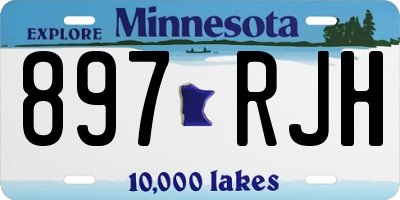 MN license plate 897RJH