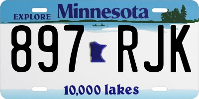 MN license plate 897RJK