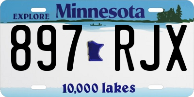 MN license plate 897RJX