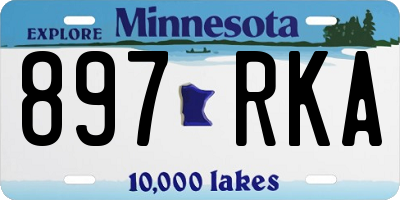 MN license plate 897RKA