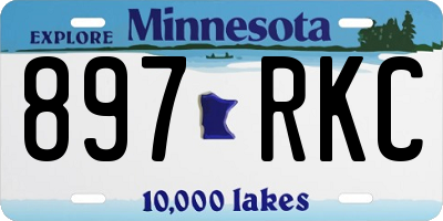 MN license plate 897RKC