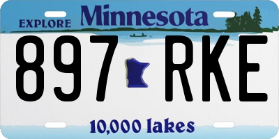 MN license plate 897RKE