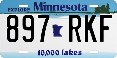 MN license plate 897RKF