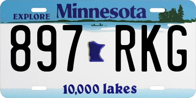 MN license plate 897RKG