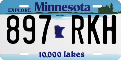 MN license plate 897RKH