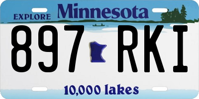 MN license plate 897RKI