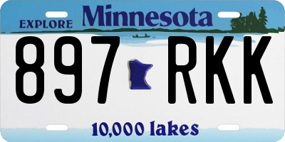 MN license plate 897RKK