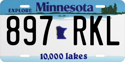 MN license plate 897RKL