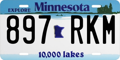 MN license plate 897RKM