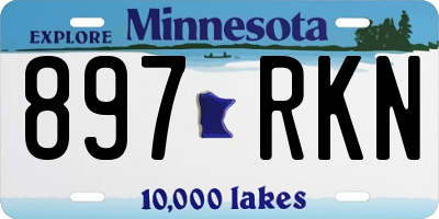 MN license plate 897RKN