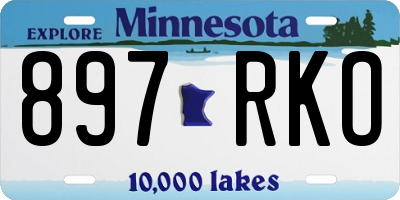 MN license plate 897RKO