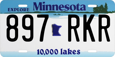 MN license plate 897RKR